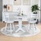 International Concepts 30 in. Solid Wood Round Top Pedestal Dining Table with 4 Counter Height Stools in White K08-30RT-23B-S800SW2 - alternate 2